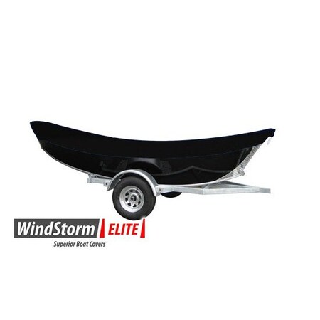 Eevelle Boat Cover DRIft BOAT, Outboard Fits 20ft L up to 96in W Black SFDFT2096B-BLK